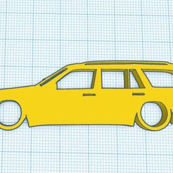 Web-capture_27-11-2023_142439_www.tinkercad.com.jpeg Porte-clés Mercedes W124 Classe E break Silhouette