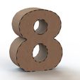 8.jpg Vectors Laser Cutting - 3d Numbers In 30 Cm From 0 To 9