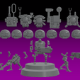 2-engine-cult-multipose-posterboys.png 3D-Datei ENGINE CULT SERVOCORES - ASSISTENT DROID SQUAD -IN PARTS- 28mm・Modell zum Herunterladen und 3D-Drucken