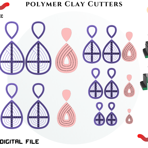 POLYMER CLAY CUTTERS/EULITEC.COM/CC/COPYRIGHTED LICENSE 3D model