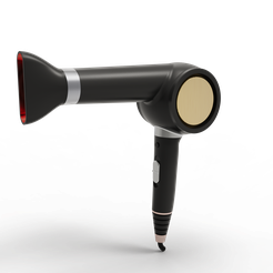 Hairdryer-Redesign-Render-Final-3.5.png Файл 3MF Стильная модель фена・Модель для печати в 3D скачать