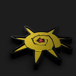 IMG_1239.png Archivo STL Insignia SpikeShell Pokemon Rudy Naranja・Objeto imprimible en 3D para descargar