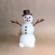 003.png Winter Wonderland Diorama: Log Cabin, Snowman, and Christmas Tree Set