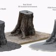 single_tree_stump_turntable_tree_fix_1.jpg Free STL file 3D Scanned Tree Stump for Tabletop Scatter Terrain・3D printable model to download