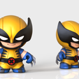 Double.1063.png Chibi WOLVERINE STL Files - MARVEL - 3D Printing