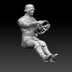 655.jpg STL file german soldier driver・3D printing template to download
