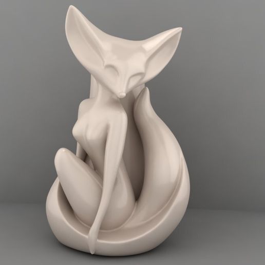 flower fox pot 3D model