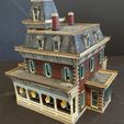 IMG_E2435.jpg HO SCALE SECOND EMPIRE VICTORIAN HOUSE "THE BLOOM HOUSE"