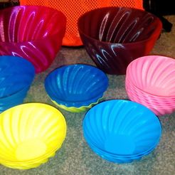 IMG_20160626_193921.jpg Free 3D file Helical fluted bowls・3D printing idea to download