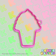 291_cutter.png ICE CREAM CONE COOKIE CUTTER MOLD