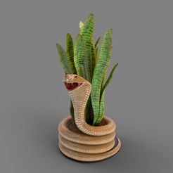 preview1.jpg Бесплатный OBJ файл Snake Pot・3D-печатный дизайн для скачивания