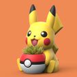 PlanterPikachu02.jpg STL-Datei POKEMON - PIKACHU PLANTER (EINFACH DRUCKEN KEINE UNTERSTÜTZUNG)・Vorlage für 3D-Druck zum herunterladen