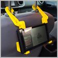 Switch-mount,-multi.jpg Fichier STL Nintendo Switch, Tablet (iPad, Amazon Fire 7) Support pour appui-tête de voiture・Modèle pour imprimante 3D à télécharger