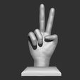 1.jpg Low poly Hand sign two fingers, Hand sign two fingers