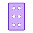 1x1_block.stl Braille magnetic blocks - a word learning kit