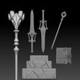 kit-acessorios.jpg KIT MOTU ACCESSORIES - HE-MAN, SHE-RA, SKELETON AND ORKO SWORD FOR ACTION FIGURE