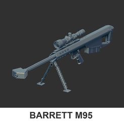 BARRETT M95 Fichier STL arme canon BARRETT M95・Plan à imprimer en 3D à télécharger, minirama