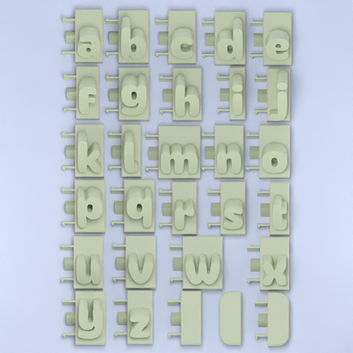 Cream_Overview.png 3D-Name aus Buchstaben - Schriftart creme