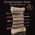 DUMBLEDORE’S ARMY WAND Di1SPLAY Dumbledore's Army Wand Collection Display + 5 Wands