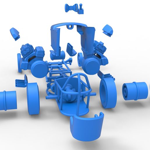 71.jpg Diecast Motor delantero old school dragster con 2 V8 Escala 1:25