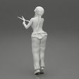 Girl-0011.jpg 3D file Woman farmer cutting tree with big scissors・3D print model to download