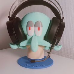 KakaoTalk_20220413_105955295_01.jpg Squidward Headset stand(Headphone hanger)