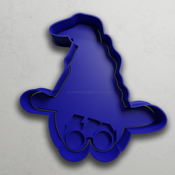 push-diseño.png Archivo STL Silueta de harry potter con sombrero・Plan de impresora 3D para descargar