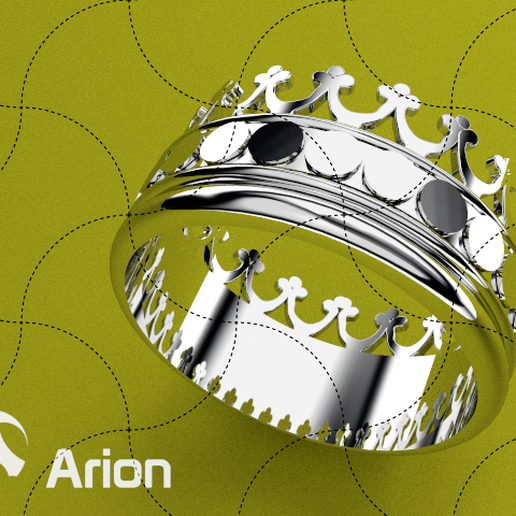 Fine Jewelry, Crown Style Ring 02 3D model