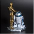 C3P0 AND R2D2 Sculpture - Star Wars 3D Models - Tested and Ready for 3D printing