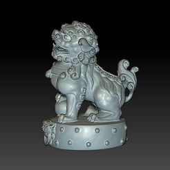 ancient_guardian_lion1.jpg STL-Datei guardian lion or foo dogs kostenlos・Vorlage für 3D-Drucker zum herunterladen
