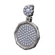 Iced-Diamond-flower-cluster-bail-Artdeco-V2-stepped-Halo-memory-pendant-coin-10.jpg Iced cluster bail Art deco pattern N02 memory pendant 3D print model
