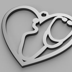 2.jpg STL file Coronavirus Heart Earrings・3D printable model to download