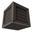 Wireframe-Lowpoly-5.jpg Miniature Crate Box. 1:12 Scale Dollhouse & Market Accessory. Print-in-place with 3MF included.(No Supports and no Rafts)