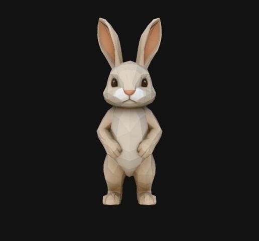 low poly rabbit figure4