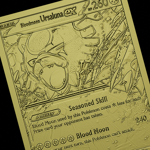 Bloodmoon Ursaluna - Pokemon card STL File for 3D printingCults