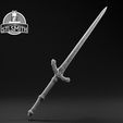 Kirkhammer_Sword_Render_BW.jpg Kirkhammer Bloodborne Life Size Prop STL