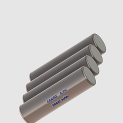 battery_case_v3.png 3D-Datei 4 X 18650 wiederaufladbare Batterien. kostenlos・3D-Drucker-Modell zum herunterladen