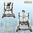 2.jpg Fantasy medieval catapult decorated with skulls with chain (1) - Medieval Gothic Feudal Old Archaic Saga 28mm 15mm RPG
