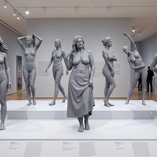Female Figure Study Set – 7 Detailed Miniatures