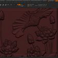 wf1.jpg 3D STL Models CNC Router - Decorative lotus flower relief
