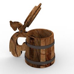 kr1.jpg STL file Wooden Wine Mug 3D model・3D print design to download