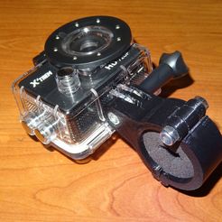 DSC06596.JPG Free STL file bike support go pro diameter 32 mm・3D printing model to download