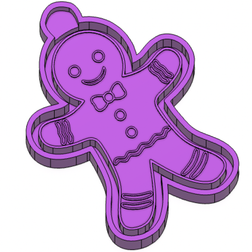 GINGERBREAD MAN - 3D MODEL MOLDING FOR MAKING SILICONE MOULD 3D model