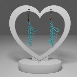 happy.jpg Archivo STL Pendientes Happy・Objeto para impresora 3D para descargar