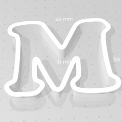 M.png Archivo STL Coockie Cutter Letter M・Idea de impresión 3D para descargar