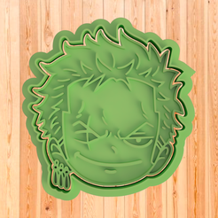 ZOROS.png Zoro One Piece cookie and dough cutter - Cookies Anime