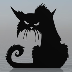 Capture d’écran 2017-09-29 à 14.11.54.png Free STL file Scary cat magnet・Template to download and 3D print
