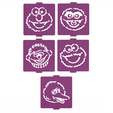 1.png Sesame Street stencil set of 5 for Coffee and Baking