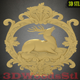 1.png Deer stl,3D stl model relief wall decor, CNC Router Engraver, Artcam, Aspire, CNC files