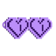 Base - Keychain - 2x Heart With Base.stl 8-Bit Heart Clicker Fidget Toy / Keychain / Set